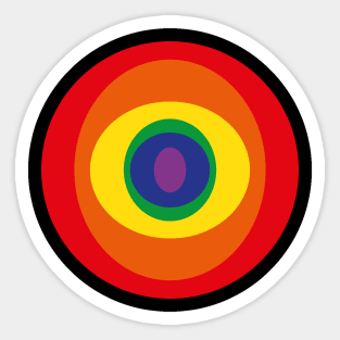 Retro Pop Circles and Ovals Sticker